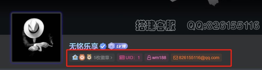 图片[2]-子比主题美化-用户中心添加UID、用户名、邮箱按钮美化-无铭博客